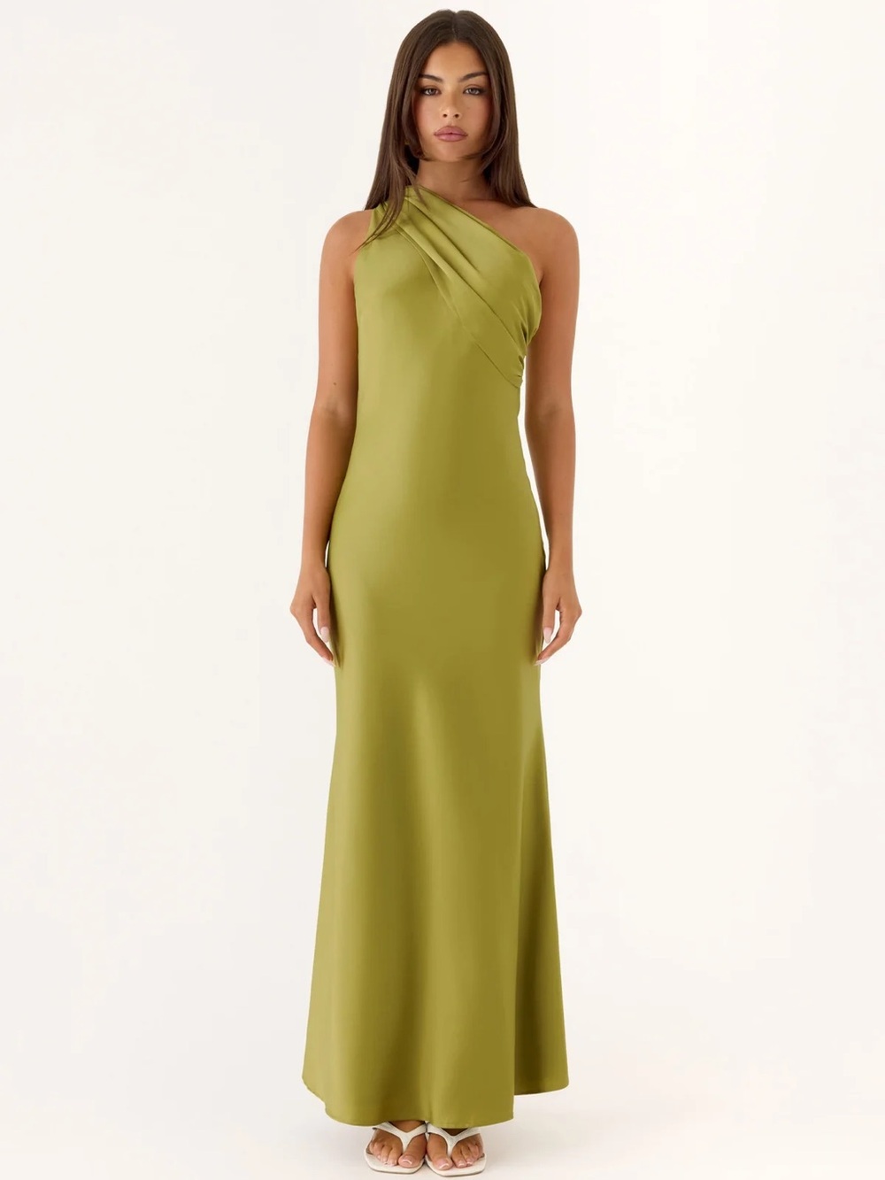 NWT - Peppermayo Fern Green One-Shoulder Evening Dress